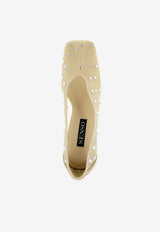 SENSO Jocelyn 70 Crystal Mesh Pumps Cream JOCELYN_WHITE