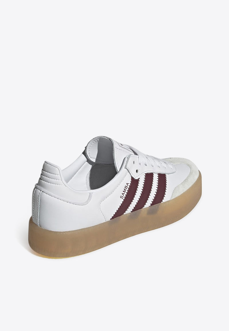 Adidas Originals Sambae Leather Low-Top Sneakers White JP5610LE/Q_ADIDS-FW