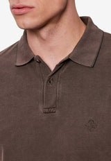 Herno Embroidered Logo Polo T-shirt Brown JPL00134U_BROWN