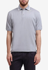 Herno Polo T-shirt with Striped-collar Gray JPL00148U_GREY