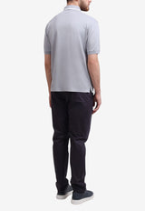 Herno Polo T-shirt with Striped-collar Gray JPL00148U_GREY