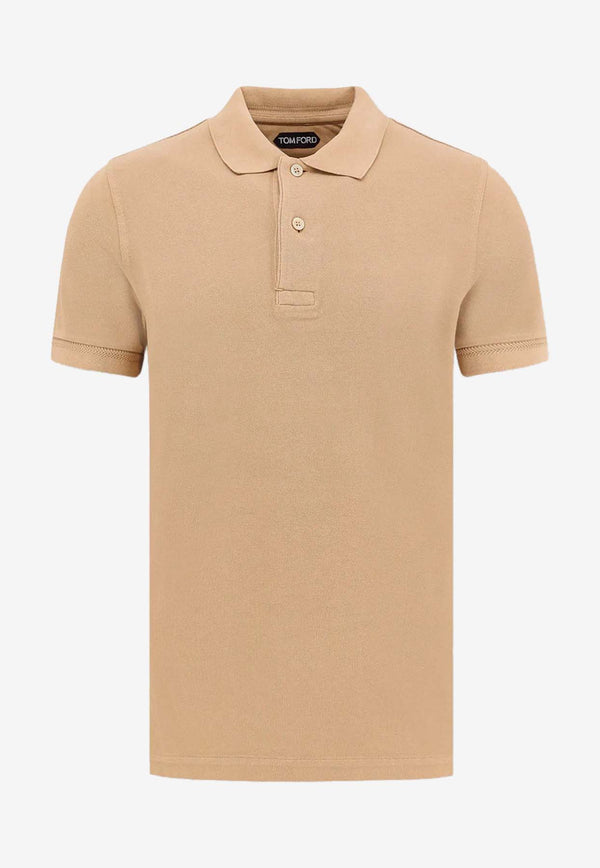 Tom Ford Short-Sleeved Polo T-shirt JPS002-JMC007S23 JB548 Beige