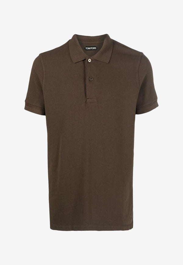 Tom Ford Short-Sleeved Polo T-shirt JPS002-JMC007S23 KB506 Brown