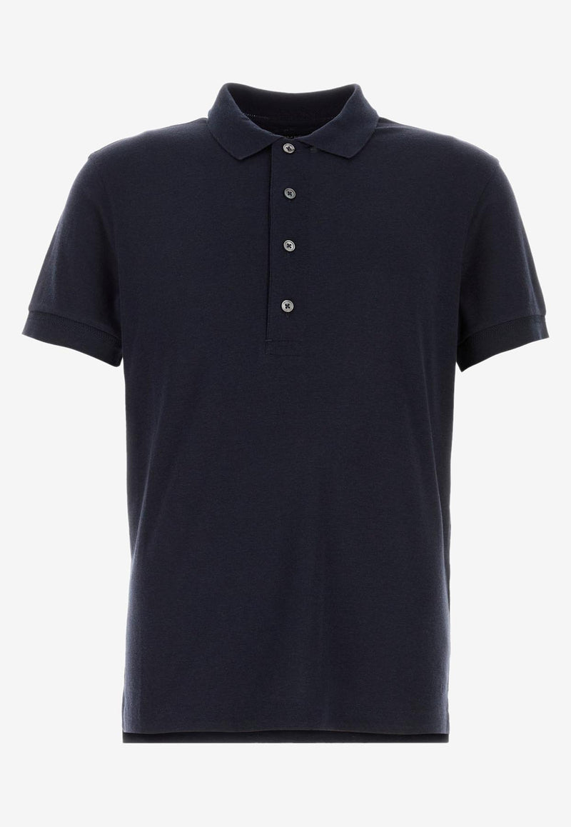 Tom Ford Short-Sleeved Polo T-shirt JPS010-JMC047S25 HB900 Blue