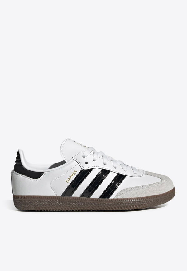 Adidas Kids Boys Samba Leather Sneakers White JQ2850LE_ADIDS-FC