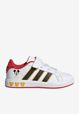 Adidas Kids Boys X Disney Mickey Mouse Grand Court Shoes White JQ8067_WHITE