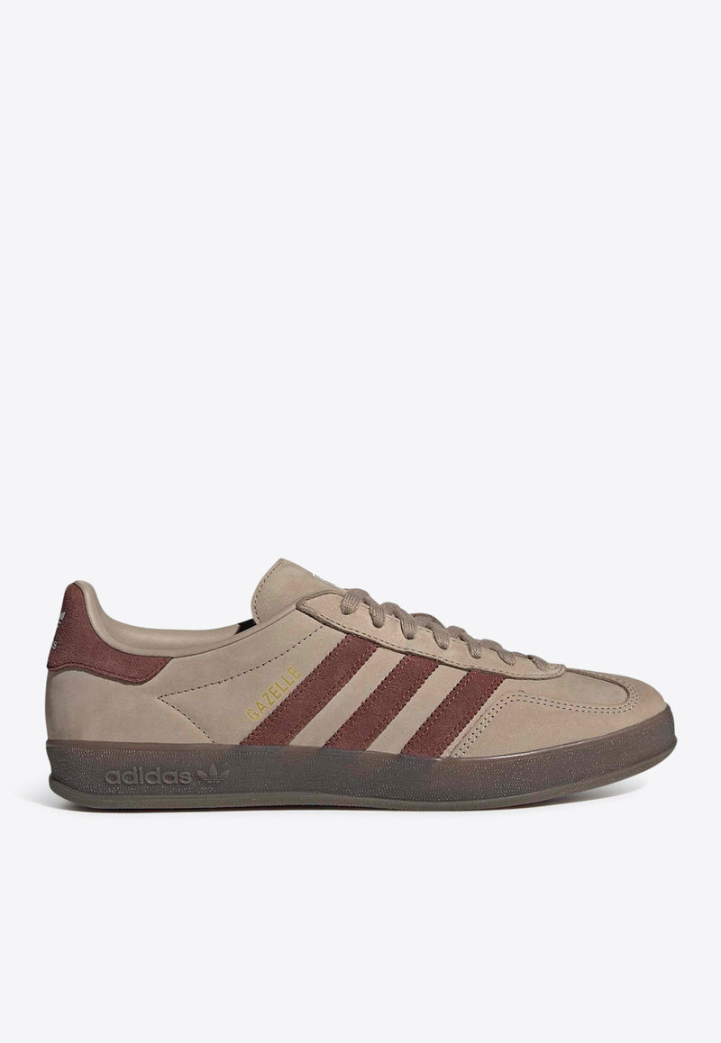 Adidas Originals Gazelle Indoor Leather Sneakers Khaki JQ8387LE/R_ADIDS-TF_604-8