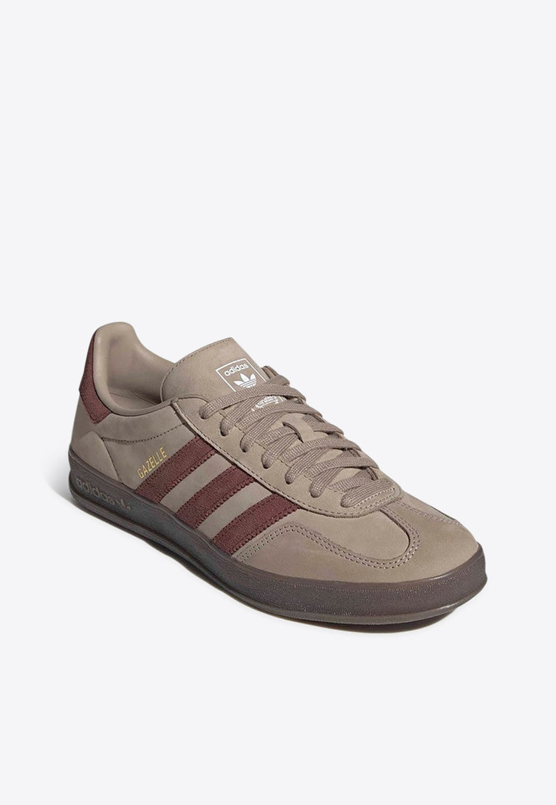 Adidas Originals Gazelle Indoor Leather Sneakers Khaki JQ8387LE/R_ADIDS-TF_604-8
