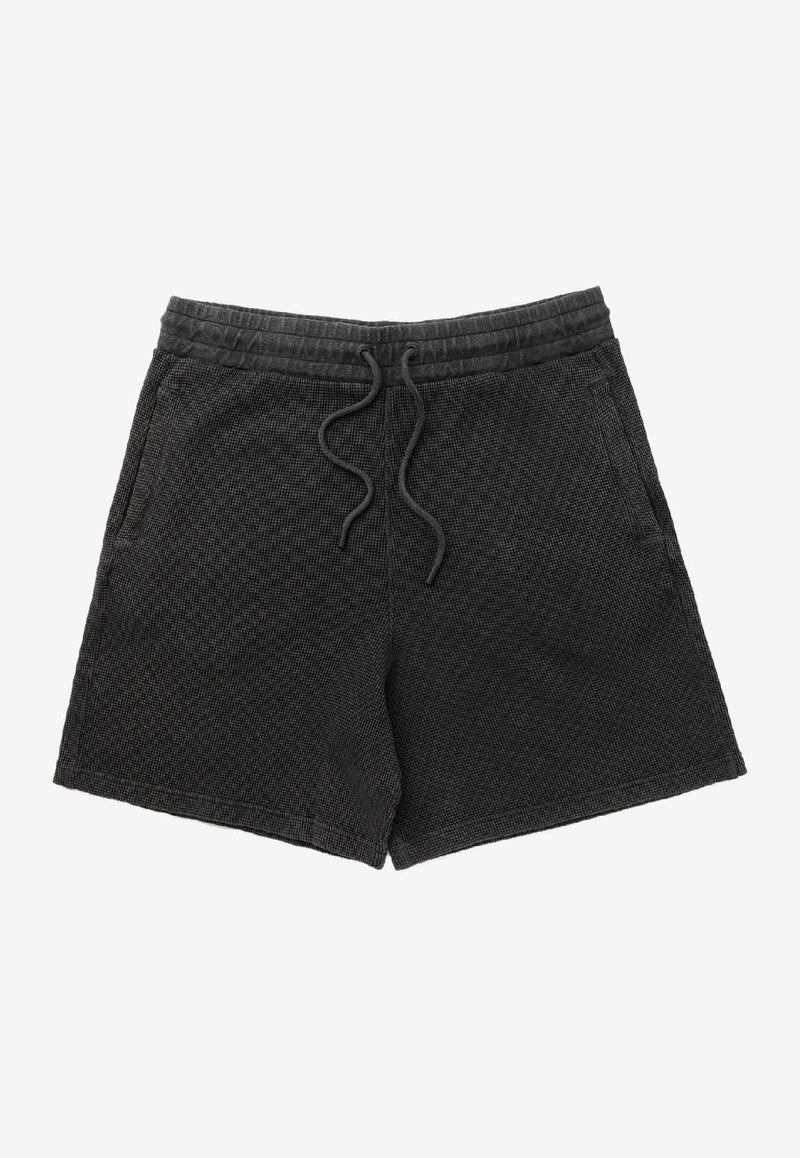 JW Anderson Waffle Ribbed Shorts Black JR0059_BLACK