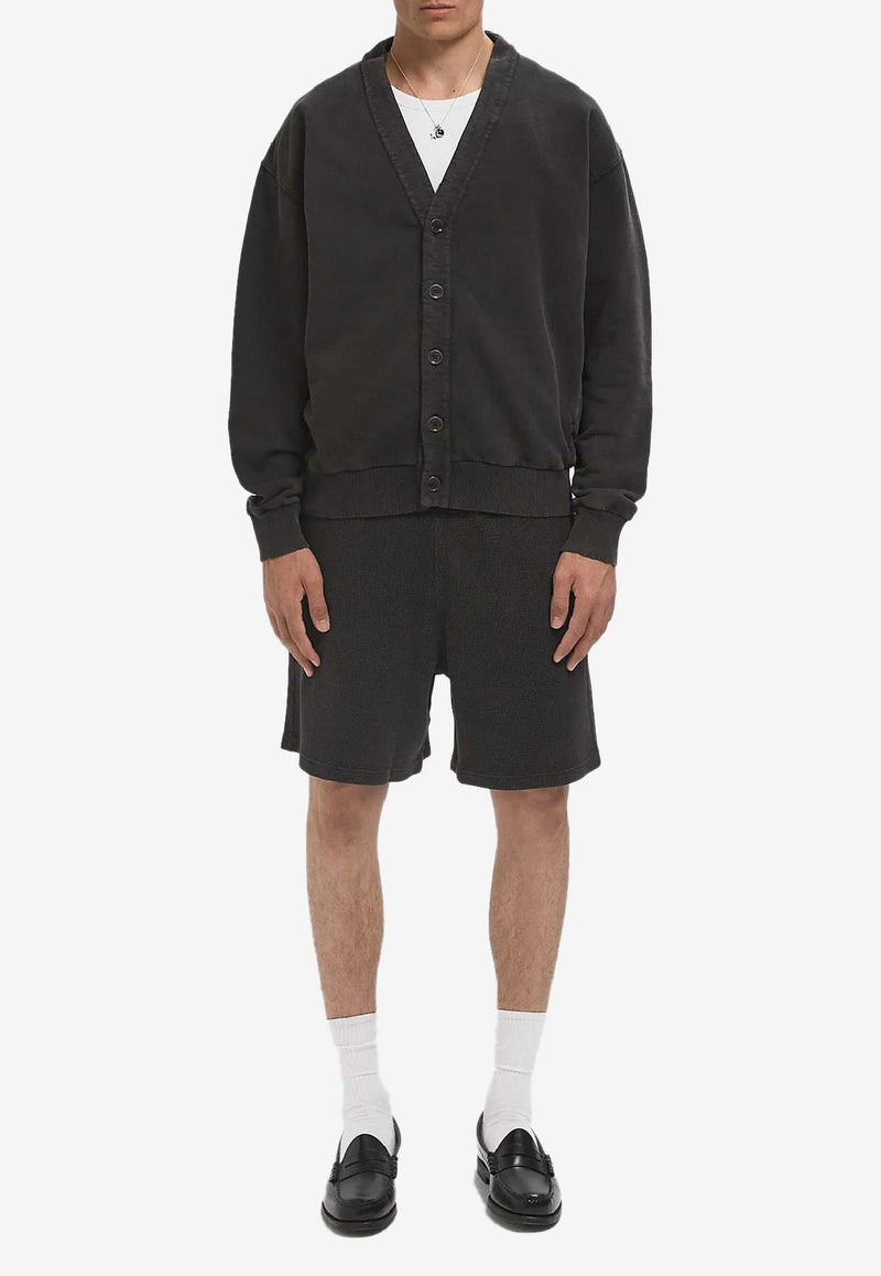 JW Anderson Waffle Ribbed Shorts Black JR0059_BLACK