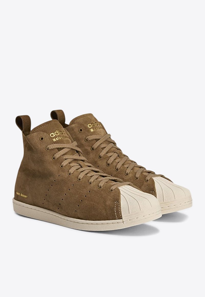 Adidas Originals X Wales Bonner Superstar High-Top Sneakers Brown JR0217SUE/Q_ADIST-SU