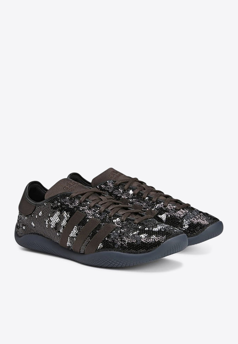 Adidas Originals X Wales Bonner Karintha Sequined Low-Top Sneakers Black JR0259SUE/Q_ADIST-CB