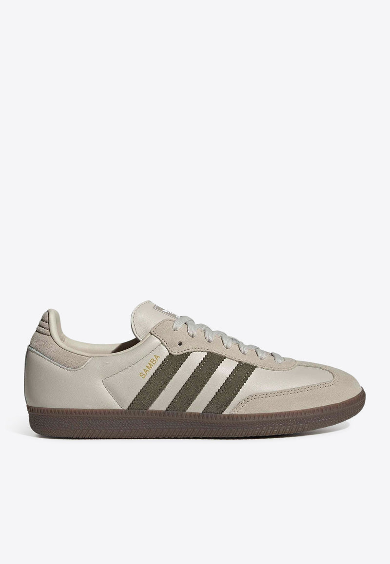 Adidas Originals Samba OG Leather Low-Top Sneakers Beige JR0893LE/R_ADIDS-AM_604-7