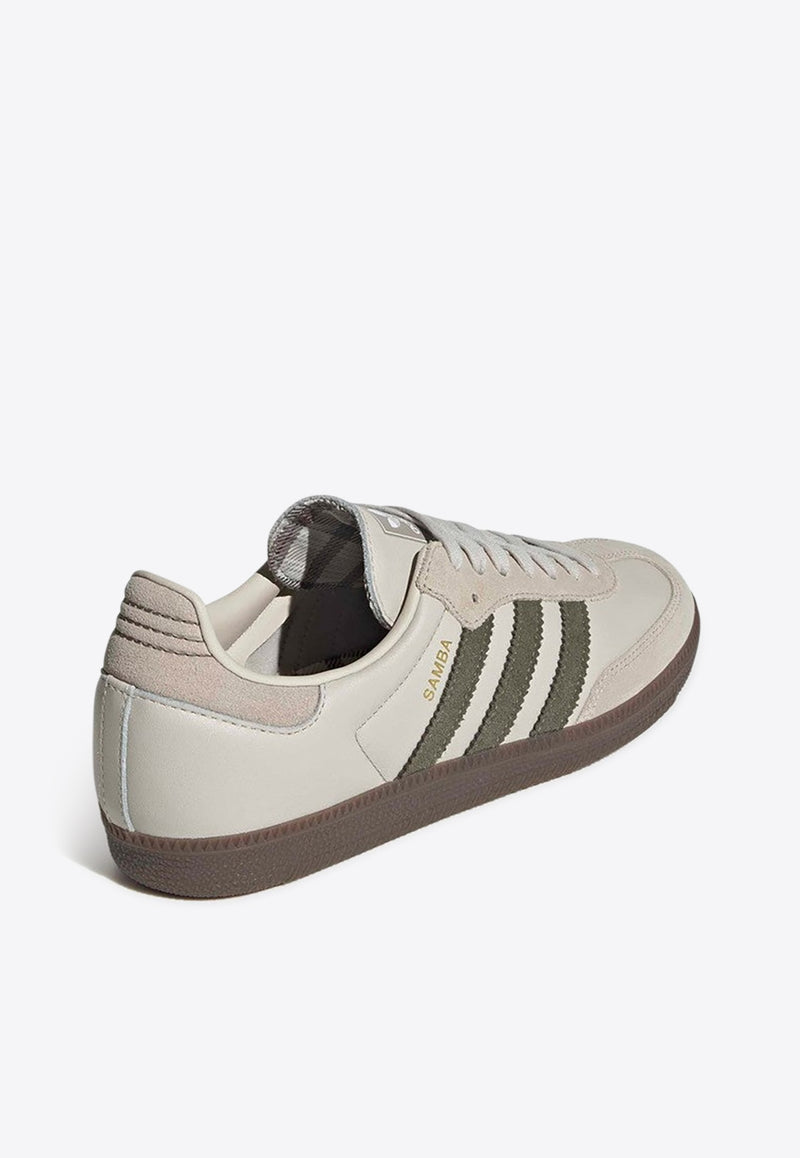 Adidas Originals Samba OG Leather Low-Top Sneakers Beige JR0893LE/R_ADIDS-AM_604-7