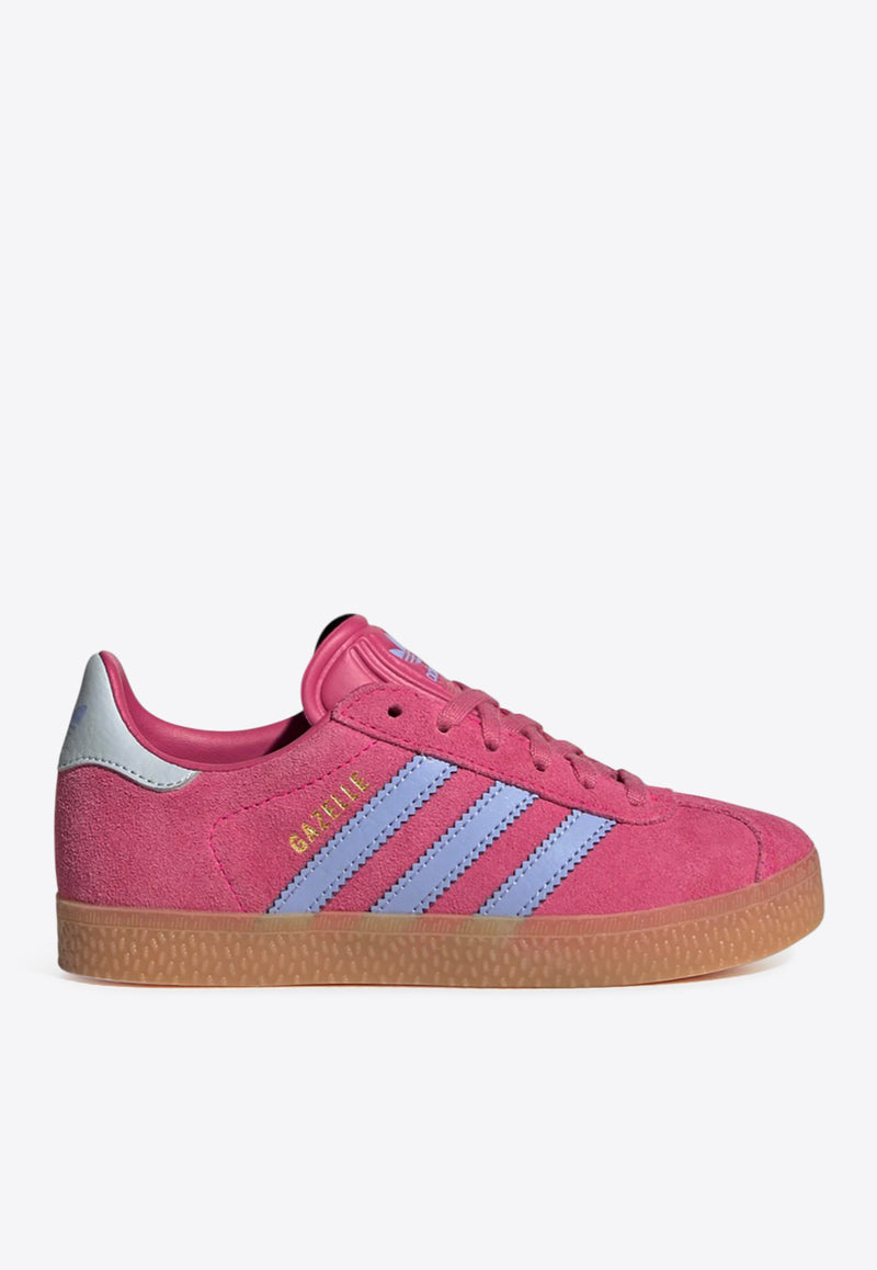 Adidas Kids Girls Gazelle Low-Top Suede Sneakers Pink JR5944SUE/R_ADIDS-SB