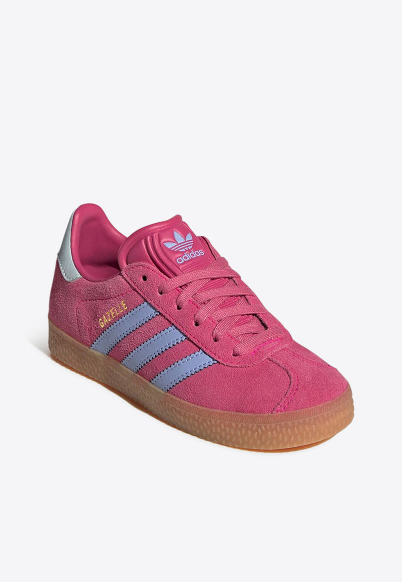 Adidas Kids Girls Gazelle Low-Top Suede Sneakers Pink JR5944SUE/R_ADIDS-SB