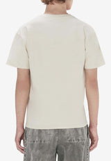 JW Anderson Logo Embroidery Short-Sleeved T-shirt JT0211-PG0980BEIGE