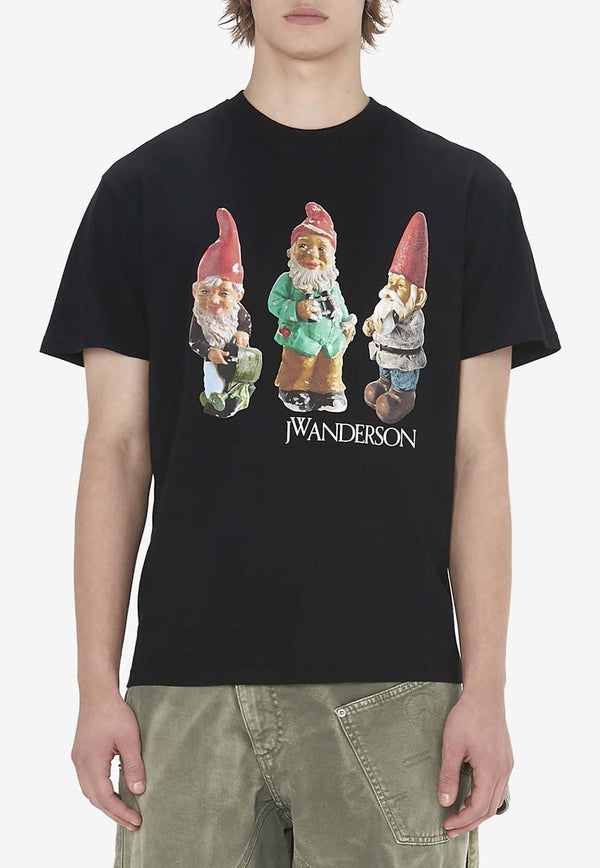JW Anderson Gnome Trio Print T-shirt JT0212-PG0980BLACK