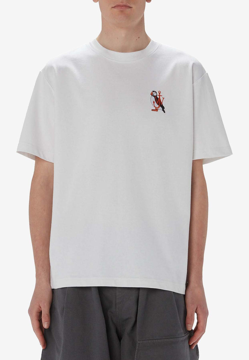 JW Anderson Canary Embroidered T-shirt White JT0236_PG1606_001