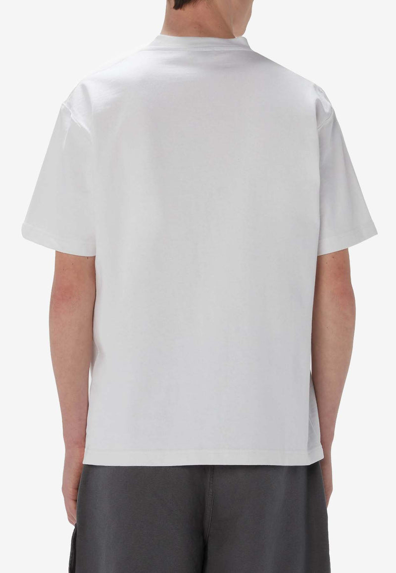 JW Anderson Canary Embroidered T-shirt White JT0236_PG1606_001