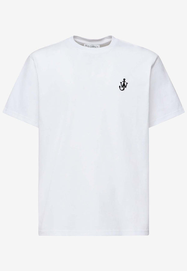 JW Anderson Anchor Embroidered Crewneck T-shirt White JT0257_WHITE