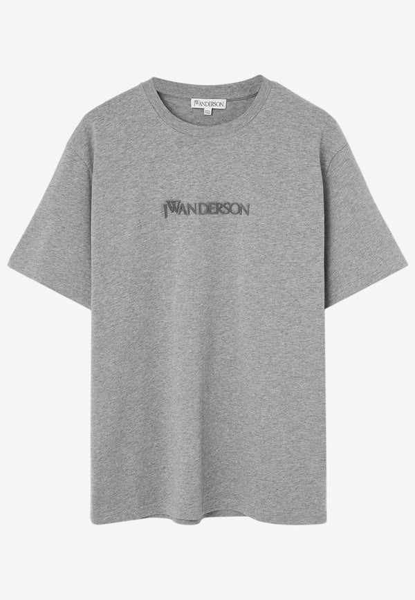 JW Anderson Flocked Logo T-shirt Gray JT0258PG1510907_GREY