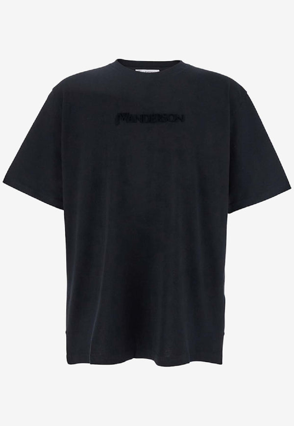 JW Anderson Logo Embroidered T-shirt Black JT0258_BLACK