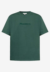 JW Anderson Logo Embroidered T-shirt Dark Green JT0258_DARK GREEN