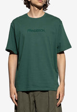 JW Anderson Logo Embroidered T-shirt Dark Green JT0258_DARK GREEN