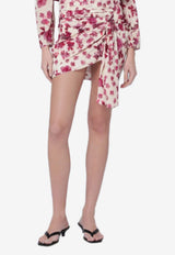 Isabel Marant Ovia Printed Mini Skirt Multicolor JU0422FCD1J11I/S_ISAMA-40PK
