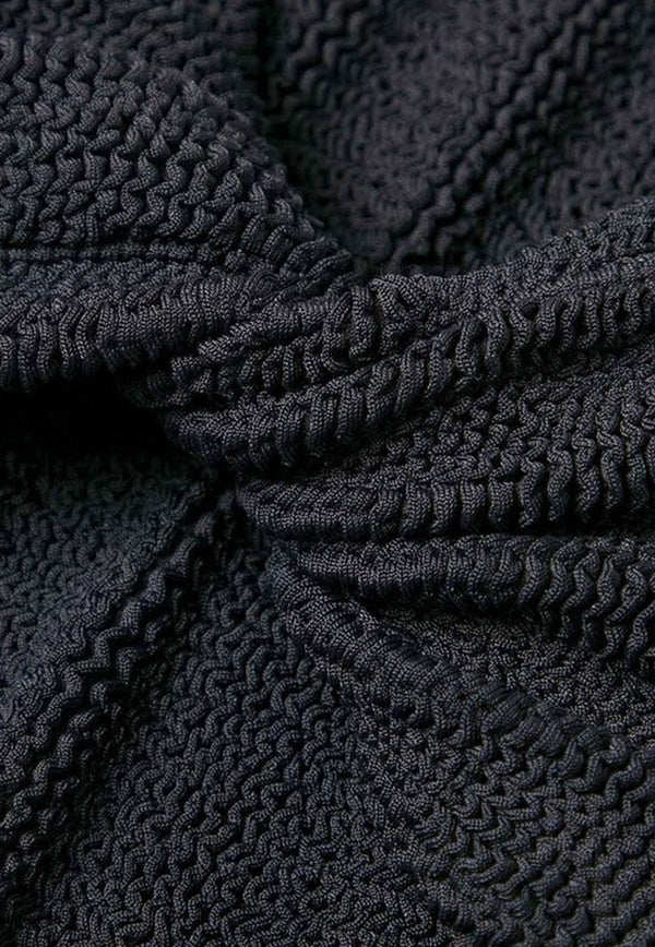 Hunza G Juno Textured Nylon Twisted Bikini Black JUNONY/Q_HUNZA-BLK