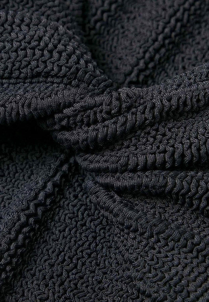 Hunza G Juno Textured Nylon Twisted Bikini Black JUNONY/Q_HUNZA-BLK