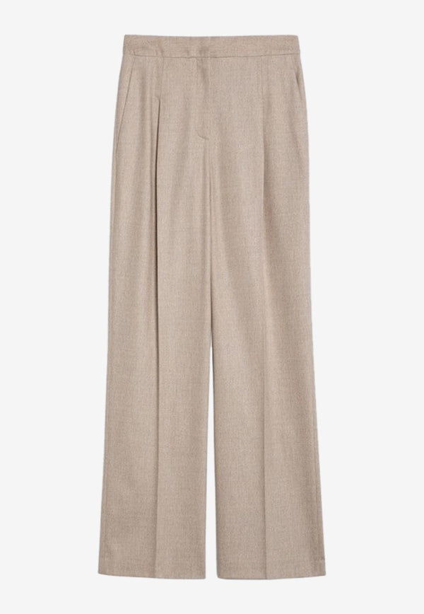 Loulou Studio Wool-Blend Wide-Leg Pants Beige JUNOWO/P_LOULO-BE