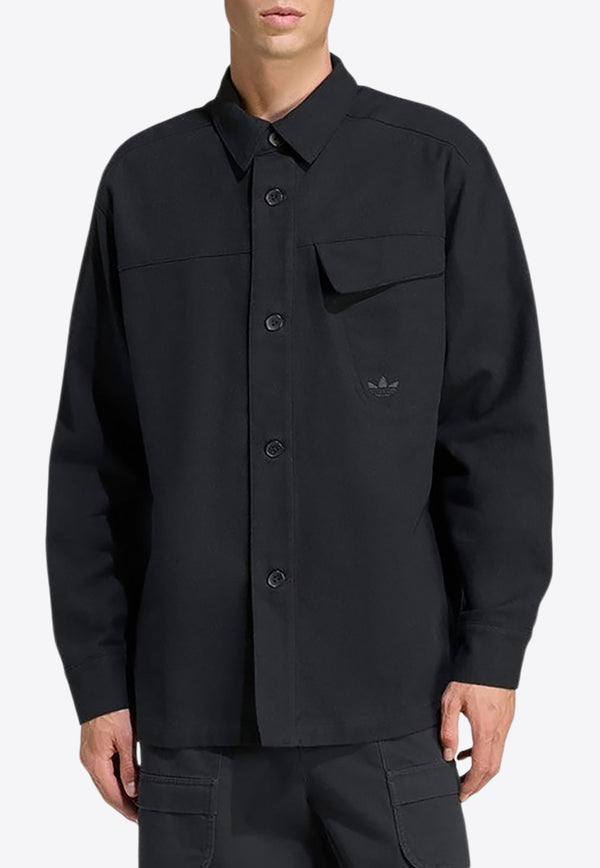 Adidas Originals Long-Sleeved Loose Shirt Black JW0118PL/R_ADIDS-BLK_323-L