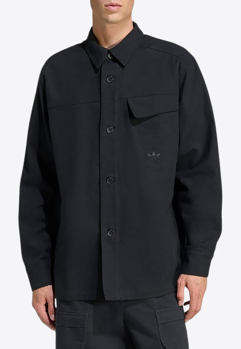 Adidas Originals Long-Sleeved Loose Shirt Black JW0118PL/R_ADIDS-BLK_323-L