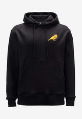 JW Anderson Canary Embroidered Drawstring Hoodie Black JW0186_PG1632_999