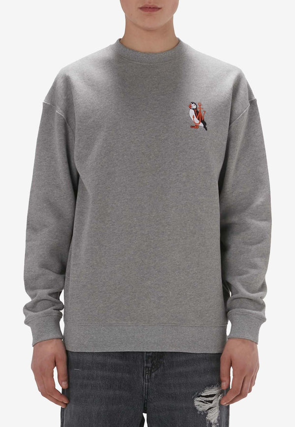 JW Anderson Puffin Embroidered Sweatshirt Gray JW0188_PG1632_945