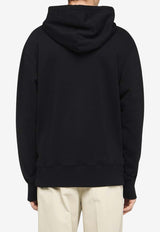 JW Anderson Logo Embroidered Hooded Sweatshirt Black JW0214_BLACK