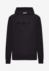 JW Anderson Logo Embroidered Hooded Sweatshirt Black JW0214_BLACK