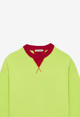Crewneck Sweatshirt with Contrasting-Trim
