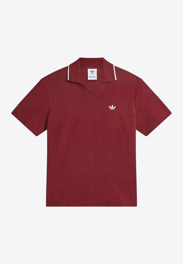 Adidas Originals X Wales Bonner Logo Embroidered Polo T-shirt Bordeaux JW1122CO/Q_ADIST-CB
