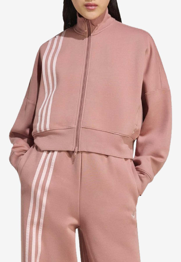 Adidas Originals Off Placed 3-Stripes Zip-Up Sweatshirt  Pink JW3609CO/R_ADIDS-WA
