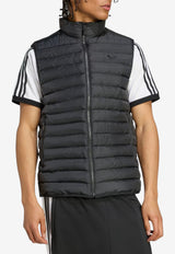 Adidas Logo Print Zip-Up Padded Vest Black JW5845_BLACK