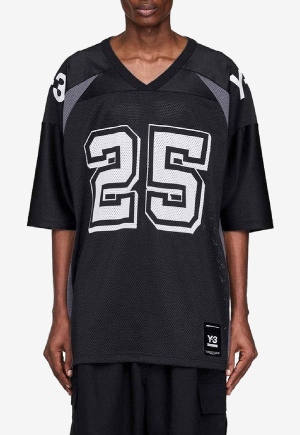 Y-3 X Neighborhood Football Jersey T-shirt Black JW6997PL/R_ADIDY-BLK