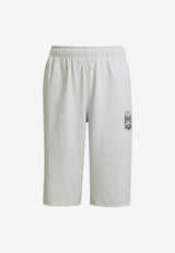 Adidas Kids X Minecraft Boys Bermuda Track Shorts Gray JW7733_LIGHT GREY