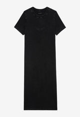 Zadig & Voltaire Zaid Midi T-shirt Dress Black JWDR01069_BLACK