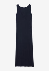 Zadig & Voltaire Deva V-neck Maxi Dress Navy JWDR01079_NAVY