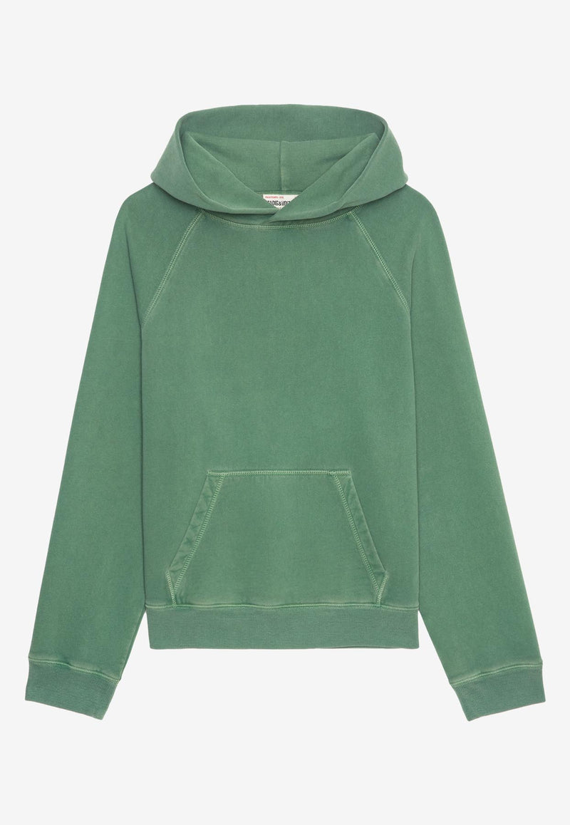 Zadig & Voltaire Georgy Guitar Print Hooded Sweatshirt Green JWSS01652_GREEN