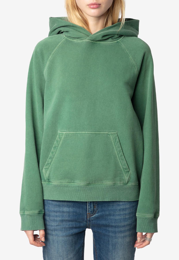 Zadig & Voltaire Georgy Guitar Print Hooded Sweatshirt Green JWSS01652_GREEN