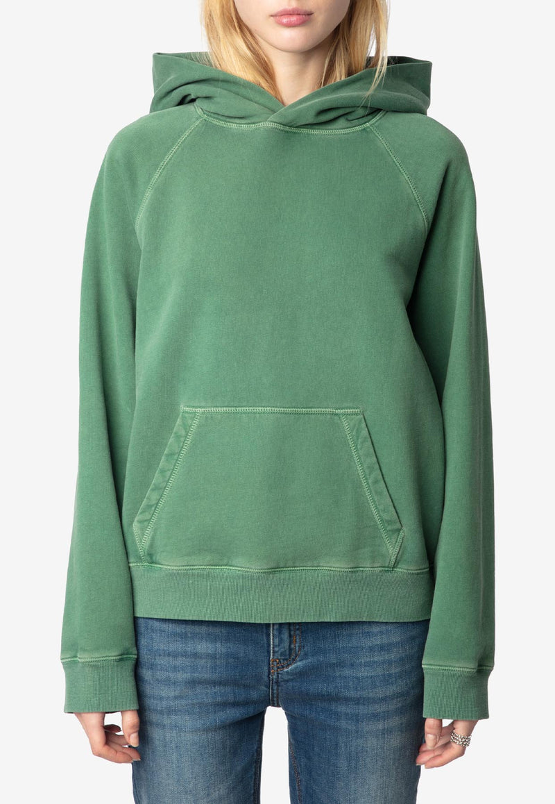 Zadig & Voltaire Georgy Guitar Print Hooded Sweatshirt Green JWSS01652_GREEN